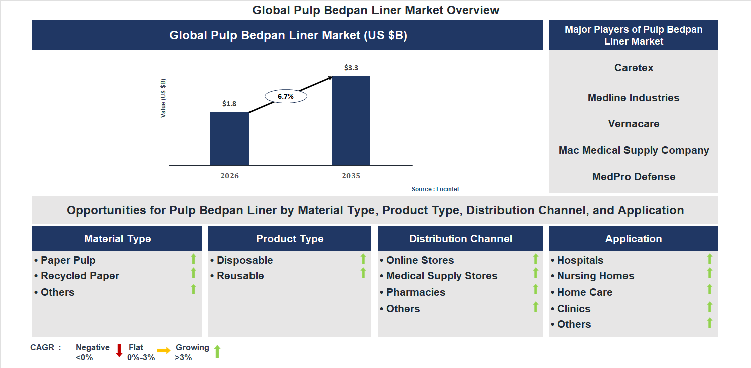 Pulp Bedpan Liner Market Trends and Forecast